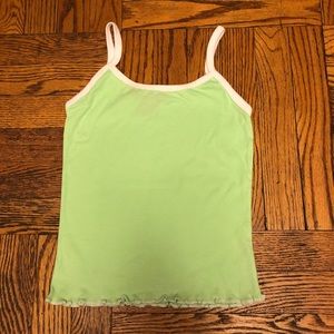 ❗️MAKE OFFER❗️green spaghetti straps tank top